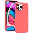 thumbnail image 1 of Compatible with iPhone 12 Pro Max Case 6.7 inch(2020),Liquid Silicone Gel Rubber Full Body Protection Cover Shockproof Durable Drop Proof Shell (Pink Citrus), 1 of 7