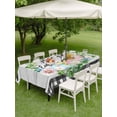 thumbnail image 3 of Easter Outdoor Tablecloth - 60x102 Inch Rectangle Dining Table Cover, Spring Colorful Egg Flower Leaf Grey Wood Grain Plaid Waterproof Outdoor Table Cloth with Umbrella Hole & Zipper for Picnic/Patio, 3 of 7