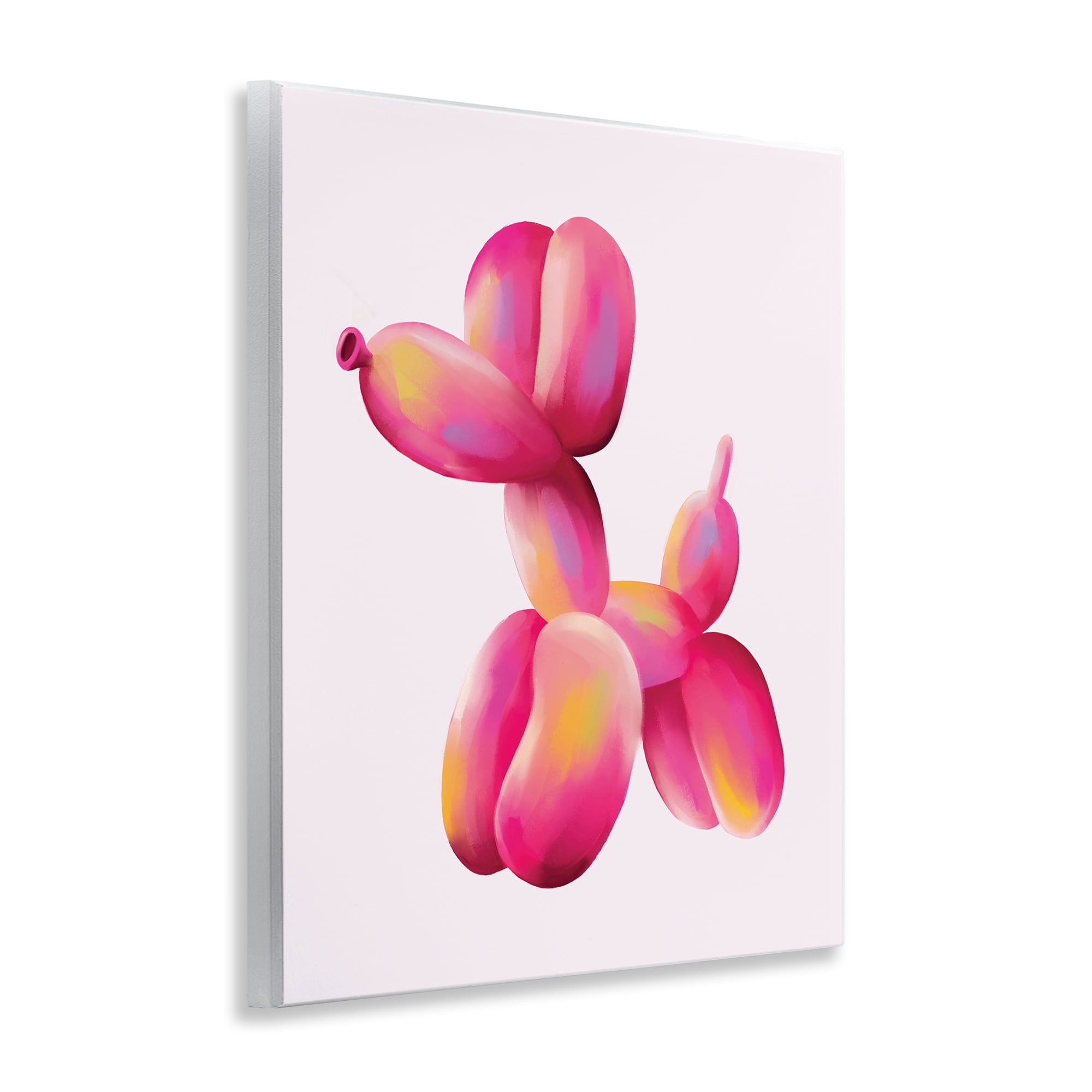Stupell Industries Pink Balloon Dog Animals Painting Unframed Art Print Wall Art, 11 x 14