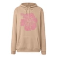 thumbnail image 6 of yueewhu Graphic Hoodies Women Y2k Oversized Sweatshirt Long Sleeve Pullover Sweater Cute Hooded Preppy Top Shirts L/L(Khaki, S), 6 of 6
