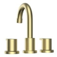thumbnail image 5 of Widespread Bathroom Faucet, Drain Kit Included In Brushed Gold, 5 of 7