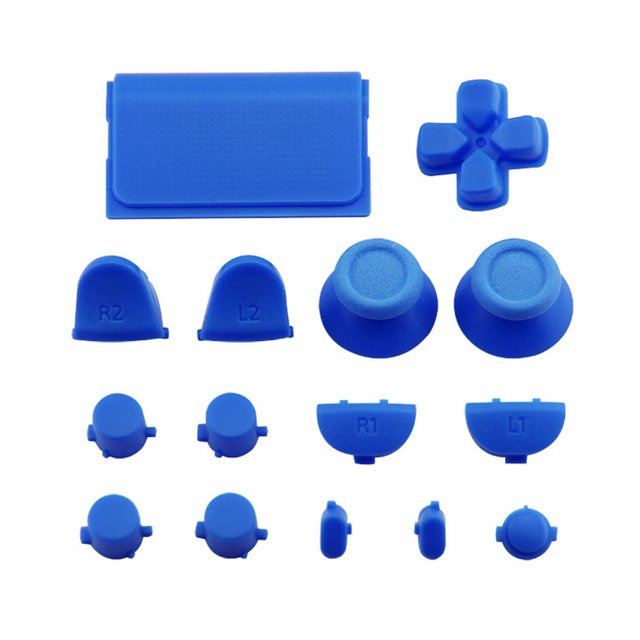 Flmtop Ensemble de 15 Pcs/pièces de Rechange Boutons de Couleur Unie pour Manette PS4 Manette