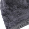 thumbnail image 6 of UTSJKR Unisex Fashion Warm Dandy Winter Hat Heat Plush Fur Lined Soft Beanie Thick Hats Outdoor Knitted Hat Dark Gray, 6 of 6