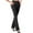 Black, variant on Women's Stretchy Bootcut Work Pants - High Waisted Slim Fit with Side Pockets, Black Size L