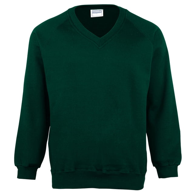 Maddins Sweat-Shirt Col en V Colorure pour Enfants / Tenue Scolaire (Lot de 2)