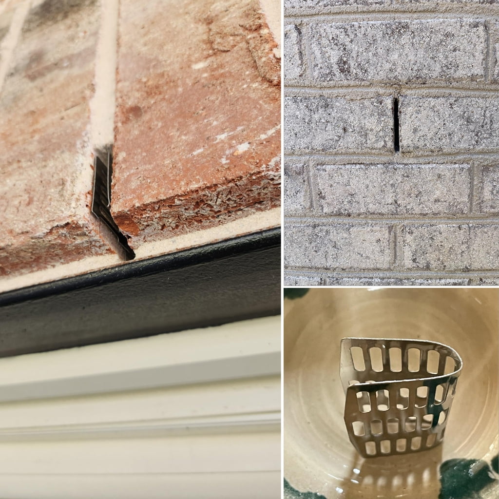 Tizuqe 40pcs Multiple Use Steel Weep Hole Covers easy installs Ventilation Solution Interior Wall Moisture Prevention for Brick