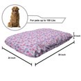 thumbnail image 2 of Love Pet Bed, Hearts for Valentine Vertical Stripes Lines Ornament Romance Wedding, Chew Resistant Pad for Dogs and Cats Cushion with Removable Cover, 24" x 39", Pale Mauve Purple, by Ambesonne, 2 of 4