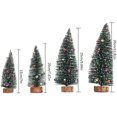 thumbnail image 2 of Small Green Artificial Christmas Tree Table Decoration With Mini Christmas Ornaments For Christmas Decoration Table Desk Gift Wooden Christmas Tree Wo, 2 of 5