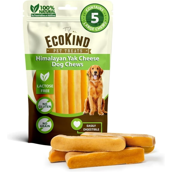 EcoKind Yak Milk Dog Chews for Small Dogs, Yak Stick Dog Treats, Himalayan Dog Chews, 16 Pack, 22 oz