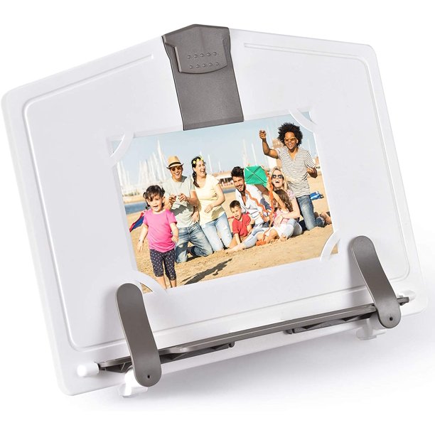 RV Soporte para libros de cocina con clips para lectura con manos libres, nivel de ojos antideslizante y ajustable, soporte para recetas adecuado para libros de cocina, partituras Sailing Electrónica