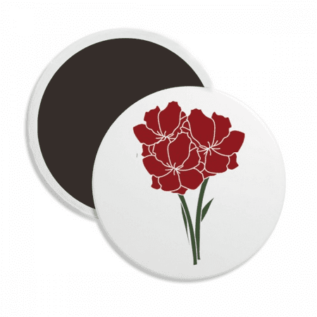 

carnation flower round ceracs fridge magnet keepsake decoration