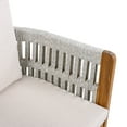 thumbnail image 4 of Christopher Knight Home Outdoor Wood Dining Chairs with Rope-Wrapped Arms, White+Beige, Set of 2, 4 of 12