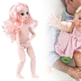 thumbnail image 3 of 30cm Fashionable Beautiful Doll Kid Children Girl Doll Toys with Movable Joints Birthday Gift(Curly Hair Pink Body 30cm Doll with Shoes), 3 of 4