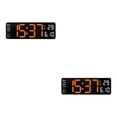 thumbnail image 1 of Wosthever Modern Digitals Wall Clock Calendar Adjustable NightStand Brightness naranja 2Conjunto, 1 of 1