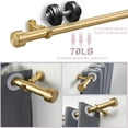 thumbnail image 6 of Heavy Duty Curtain Rods,1 1/4" Large Diameter Premium Nonadjustable Curtain Rod,84in/7ft Custom Window Treatment Rods with Durable Aluminum Brackets and End Caps,Gold Finish, 6 of 15