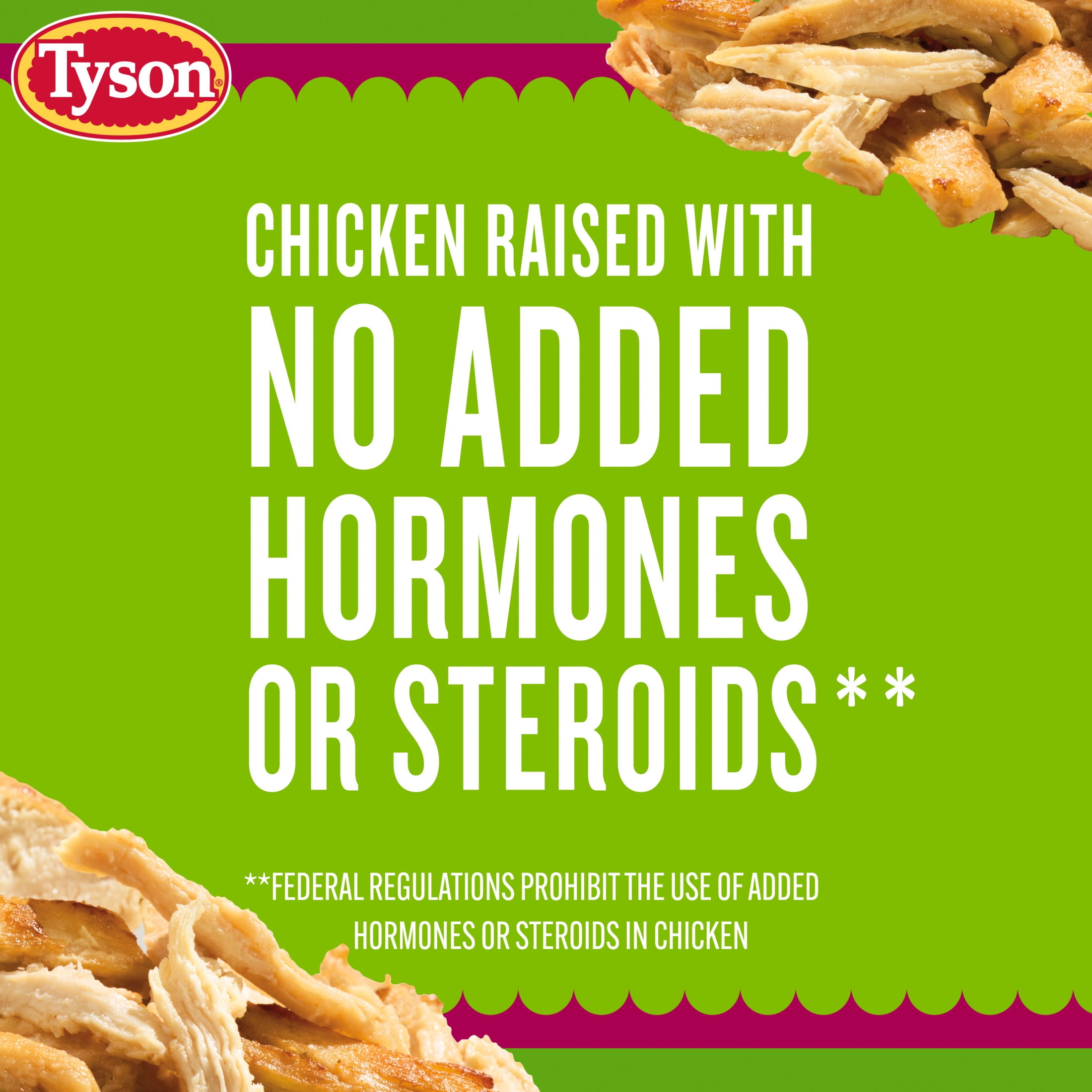 Tyson Frozen Oven Roasted Pulled Chicken Breast, 20 oz (Frozen, Fully Cooked)