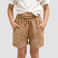 thumbnail image 2 of Basketball Shorts Youth Girls' Shorts Loose Wide Leg Short Pants Summer Athletic Casual Pull on SweatShorts with Pockets, 2 of 5