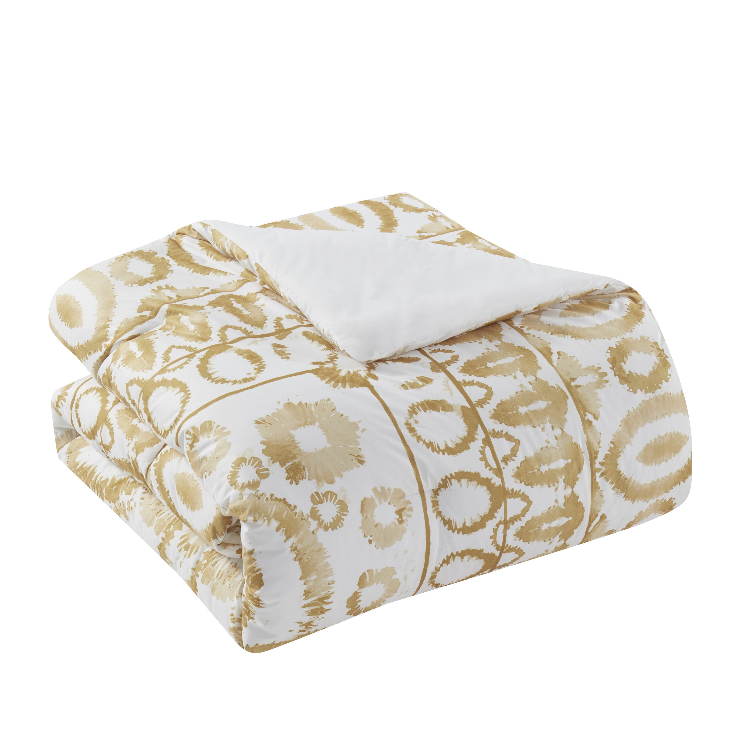 Indigo Ink Panther 3-Piece Panther Gold Boho Medallion Comforter Set, King