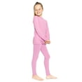 thumbnail image 2 of Stretch Is Comfort Oh so Soft Youth Girl's Set Long Sleeve Crew and Leggings Light Pink Small, 2 of 6