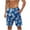 Blue-1, variant on Men's Board Shorts Hawaiian Breathable Tropical Floral Print Swimwear with Elastic Waist Drawstring Summer Shorts for Island Getaways Black-1 XXL