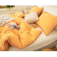 thumbnail image 5 of Move Over Yellow Duvet Cover Set Twin Pom Poms Fringe Pattern 100% Washed Microfiber Bedding Sets No Filling, 5 of 8