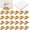 Gold, variant on Colingmill 24 Pcs Wooden Table Number Stands Wedding Table Name Holder Semicircular Design Place Card Holders with 24 Pcs Tented Cards for Retail Shop Wedding Party Events Decoration(Brown)