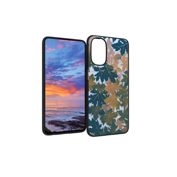 Leaves-180 Phone Case, Degined for Moto G 5G 2022 Case Men Women, Flexible Silicone Shockproof Case for Moto G 5G 2022
