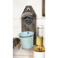 thumbnail image 2 of Rustic Western Nautical Wooden Wall Beer Bottle Opener With Vintage Bucket Pail, 2 of 4