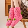 thumbnail image 5 of Oksale Fuzzy Socks for Women Non Slip Christmas Floor Socks Casual Soft Comfy Slouchy Holiday Stocking Pink Free Size, 5 of 8
