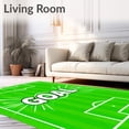 thumbnail image 2 of ODIKA 6'x9' Machine Washable Non-Slip Area Rug, Soccer Field Pitch Lines Goal Starburst High Traffic Rug with Pad, Green, 841133, 2 of 8