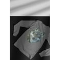 thumbnail image 5 of Timber Wolf Face Mens Long Sleeve T Shirt, 5 of 5