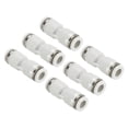 thumbnail image 1 of Unique Bargains Raccords à Pousser, Lot de 6 Raccords Tubes Droits, Blanc, 1/4 Pouce Od, 1 of 5
