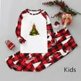 thumbnail image 2 of Odeerbi Christmas Pajamas for Family Holiday Long Sleeve Family Christmas Pajamas Matching Sets Kids Christmas Plaid Printed Blouse Tops + Pants Sleepwear Family Matching PJs Set Red, 2 of 6