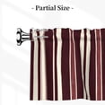 thumbnail image 5 of Drapery Wear Rod Short Curtain 54x18in Filter With Light Feature For Easy Installation Rod Free For Bedroom Kitchen Bathroom\r\n Maroon Stripe_4, 5 of 7