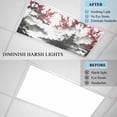 thumbnail image 4 of Red Plum Blossom Fluorescent Light Covers Mountain Water Ink Painting Spring Magnetic Light Filters Ceiling Lighting Panel Shade for Classroom Office Home 2 x 4 ft, 2 Pack, 4 of 9