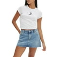 thumbnail image 2 of Musuos Women's Summer Graphic T-Shirt Slim Fit Round Neck Cap Sleeve Tops for Daily Casual, 2 of 5