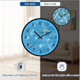 thumbnail image 5 of Dailycode Night Light Wall Clock Glow in The Dark 12 inch Battery Operated Silent Luminous Clocks, Starfish on Clear Water, 5 of 8