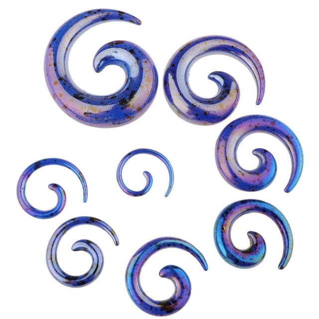 Tapones de túnel de acrílico Sunnimix 8x Calibres Expansor Kit de estiramiento Azul