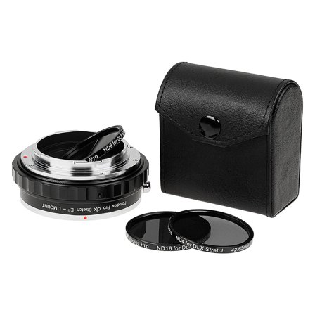 Fotodiox DLX Stretch Lens Adapter - Compatible with Canon EOS (EF & EF-S) Lens to L-Mount Alliance Mirrorless Cameras with Macro Focusing Helicoid and Magnetic Drop-In Filters