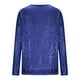 thumbnail image 5 of Ounisa Plus Size Sequin Top for Women 3/4 Sleeve V Neck Glitter Sparkle Shimmer Party Disco Club Concert Outfits, 5 of 6