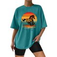 thumbnail image 2 of Gibobby Camisetas Mujer Baratas Manga Corta Camisetas tamaño para mujer, camisetas holgadas manga corta con cuello redondo, blusa informal verano, camiseta bás(Azul celeste,XL), 2 of 4
