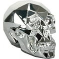 thumbnail image 2 of Chrome Polygon Shaped Skull Figurine Skeleton Halloween Decoration New, 2 of 3