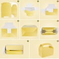 thumbnail image 5 of Cajas de regalo navideñas vacías doradas y brillantes (24 piezas) - 16 X 9,3 X 8,6 cm - Caja de cartón para tartas para cumpleaños infantiles, tartas, bodas y otras fiestas, 5 of 5