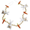 thumbnail image 2 of CoreLiving Easter Garland with Bunnies and Carrots, Felt Rustic Bunny Garland for Spring Decor, Wooden Bead Accents, Banner for Mantle Fireplace Wall Window Tiered Tray Indoor Home Decor, 2 of 8