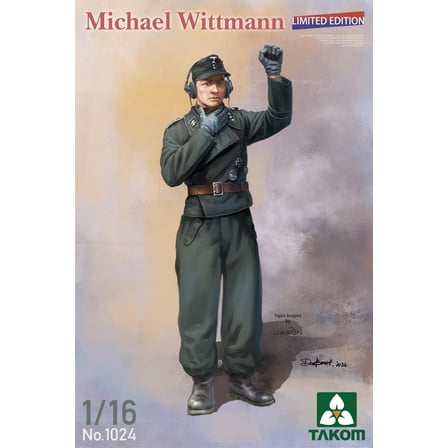 TAKOM 1024 1/16 Scale Michael Wittmann Model With Original Box Assembly plastics model kit