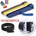 thumbnail image 1 of 30/50Pcs USB Cable Organizer Earphone Headphone Mouse Wire Winder Clip Phone Cord Management for iPhone Cable Holder Protection 30Pcs-Red, 1 of 5
