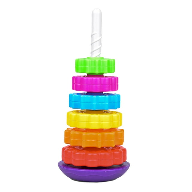 Juguete apilable para bebés, juguetes Montessori, reconocimiento de color para niños pequeños de 1 a 3 años, juguete sensorial, apilador de anillos de