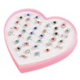 thumbnail image 1 of 36PCS Kids Ring Set Rhinestone Adjustable Finger Ring Dress up Ring for Party, 1 of 9