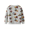 thumbnail image 4 of WIBACKER 2-7T Boy's Engineering Vehicle French Terry Cotton Crewneck Long Sleeve Sweatshirt, 4 of 8