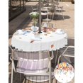 thumbnail image 4 of Blue Orange Fall Outdoor Tablecloth - 52x70 Inch Rectangle Dining Table Cover, Autumn Maple Leaf Thanksgiving Waterproof Outdoor Table Cloth with Umbrella Hole & Zipper for Picnic/Patio, 4 of 5